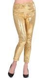 Glitter pailletten legging goud