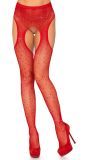 Glitter panty visnet rood