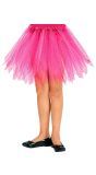 Glitter sterren tutu neonroze kinderen