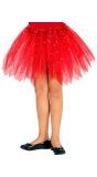 Glitter sterren tutu rood kinderen