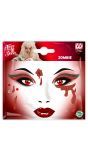 Glitter stickers gezicht zombie