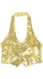 Glitter top goud