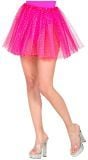 Glitter tutu neon roze kort vrouwen