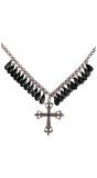 Gothic ketting met kruis zwart