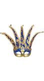 Goud blauw nar masker