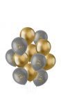 Goud grijze verjaardag ballonnen