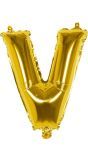 Gouden ballon letter V