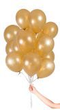 Gouden ballonnen met lint 30 stuks 23cm