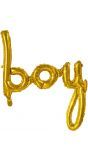Gouden boy folieballon baby jongen