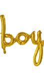 Gouden boy folieballon baby jongen