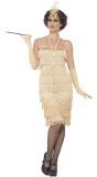 Gouden flapper Charleston jurk