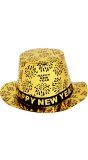 Gouden Happy New Year hoge hoed