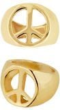 Gouden hippie peace ring