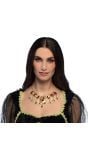 Gouden ketting met ruby steentjes