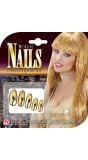 Gouden metallic nagels 15 stuks