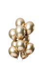 Gouden mirror effect ballonnen 12 stuks