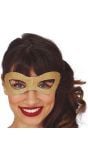 Gouden oogmasker met glitters