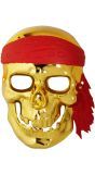 Gouden piraten schedelmasker