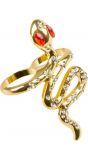 Gouden ring slang met diamanten