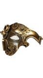 Gouden steampunk half-gezichts masker