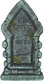 Grafsteen '1902-1972' 43 x 22 cm halloween