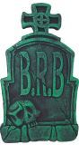 Grafsteen 'Be right back' 43 x 22 cm halloween