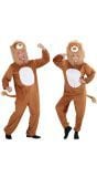 Grappige leeuw onesie volwassenen