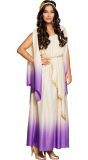 Griekse godin jurk met paars verloop