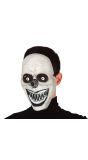 Grijs lachende horror clown masker halloween