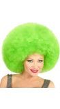 Groene afro pruik extra groot