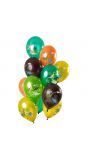 Groene dinosauris metallic ballonnen 12 stuks