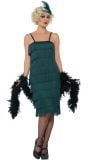 Groene flapper Charleston jurk