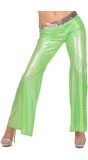 Groene holografische disco broek