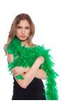 Groene luxe veren boa 180cm