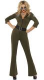 Groene Top Gun dames outfit