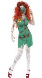 Groene zombie zuster kostuum