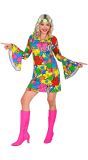 Groovy 70s flower power hippie jurkje dames