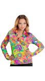 Groovy retro blouse vrouwen