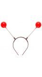 Haarband met rode bollen antenne