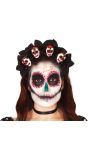 Haarband schels en bloemen day of the dead