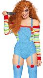 Halloween chucky jumpsuit dames