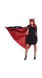 Halloween dracula cape rood zwart omkeerbaar