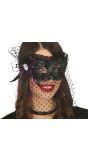 Halloween oogmasker met sluier