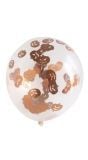 Halloween pompoen confetti ballonnen 4 stuks