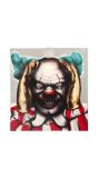 Halloween raamdecoratie horror clown