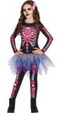 Halloween roze skelet jurkje kind