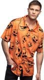 Halloween shirt oranje heren