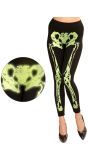 Halloween skelet legging neon groen