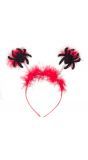 Halloween spinnen haarband rood
