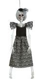 Hangdecoratie skelet grootmoeder 45 cm halloween